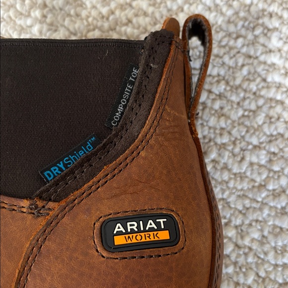 NWT Ariat Brown Leather Chelsea Waterproof Composite Toe Work Boot Wmns Size 6 - Picture 6 of 9